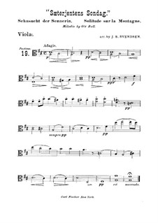 Sæterjentens Søndag (The Herdgirl's Sunday): Arrangement for string quintet  – viola part by Оле Булл