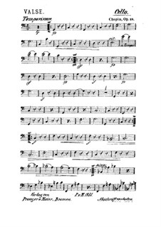 Большой блестящий вальс ми-бемоль мажор, Op.18: Для струнного квинтета – Партия виолончели by Фредерик Шопен