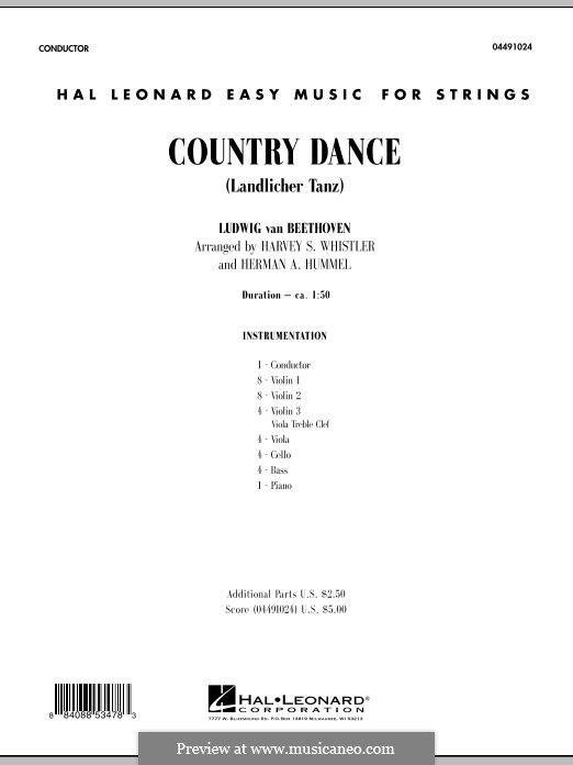 Country Dance (Landlicher Tanz): Партитура by Людвиг ван Бетховен