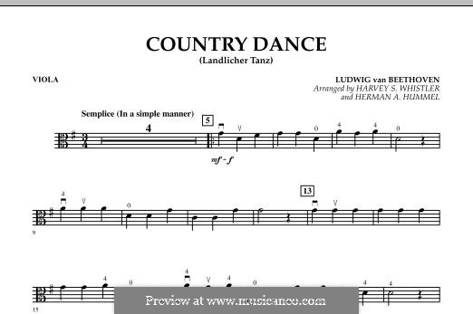 Country Dance (Landlicher Tanz): Партия альта by Людвиг ван Бетховен