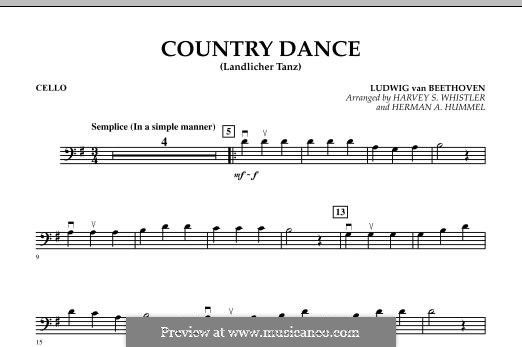 Country Dance (Landlicher Tanz): Партия виолончели by Людвиг ван Бетховен