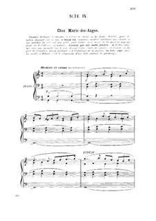 La glu: Act IV, for voices and piano by Габриэль Дюпон