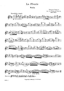 La fleurie ou La tendre nanette: Для скрипки и фортепиано – партия скрипки by Франсуа Куперен