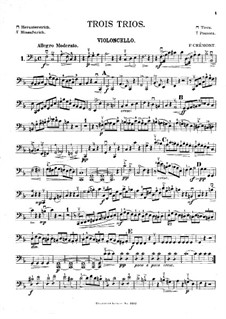 Три трио для скрипок и виолончели (или альта), Op.13: Партия виолончели by Пьер Кремон
