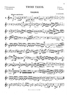 Три трио для скрипок и виолончели (или альта), Op.13: Скрипка II by Пьер Кремон