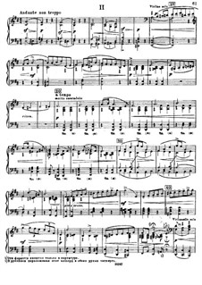 Концерт для фортепиано с оркестром No.2 соль мажор, TH 60 Op.44: Части II-III, для двух фортепиано by Петр Чайковский