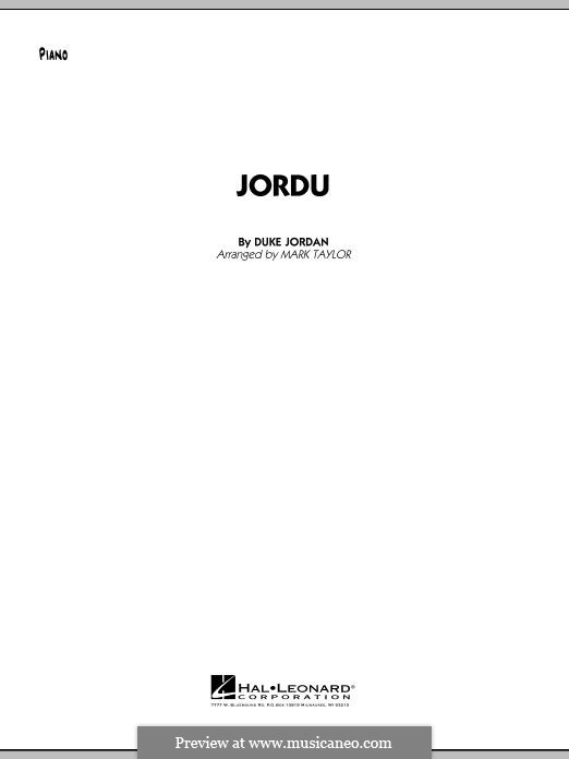 Jordu: Партия фортепиано by Duke Jordan