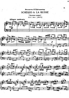 Две пьесы для фортепиано, Op.1: No.1 Русское скерцо, TH 124 by Петр Чайковский