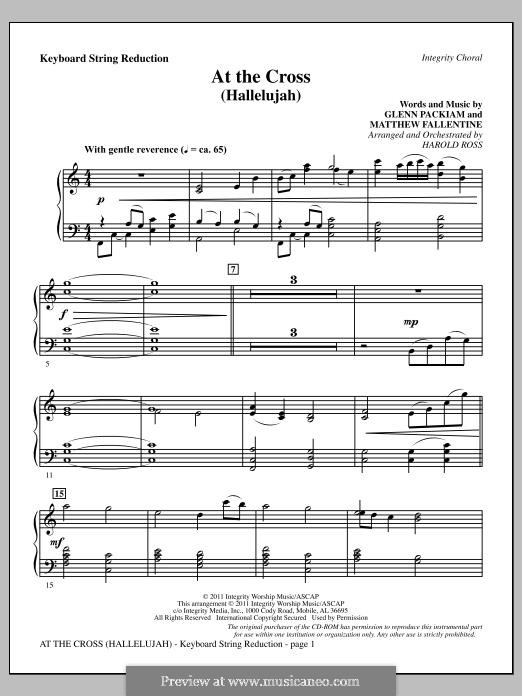 At The Cross (Hallelujah): Keyboard String Reduction by Glenn Packiam, Matthew Fallentine