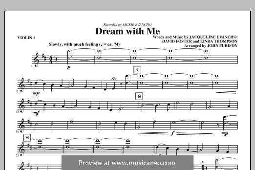 Dream with Me: Violin 1 part by David Foster, Jacqueline Evancho, Linda Thompson