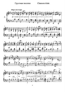 Двенадцать пьес, TH 138 Op.40: No.2 Грустная песенка by Петр Чайковский