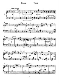 Двенадцать пьес, TH 138 Op.40: No.9 Вальс by Петр Чайковский