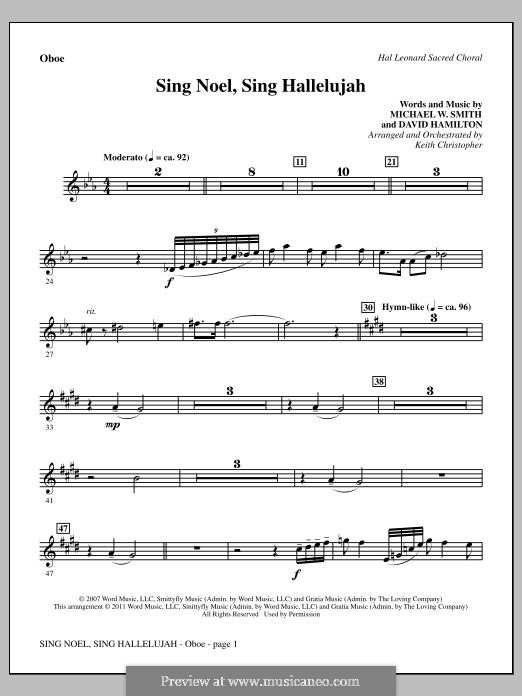 Sing Noel, Sing Hallelujah: Партия гобоя by Michael W. Smith, David Hamilton