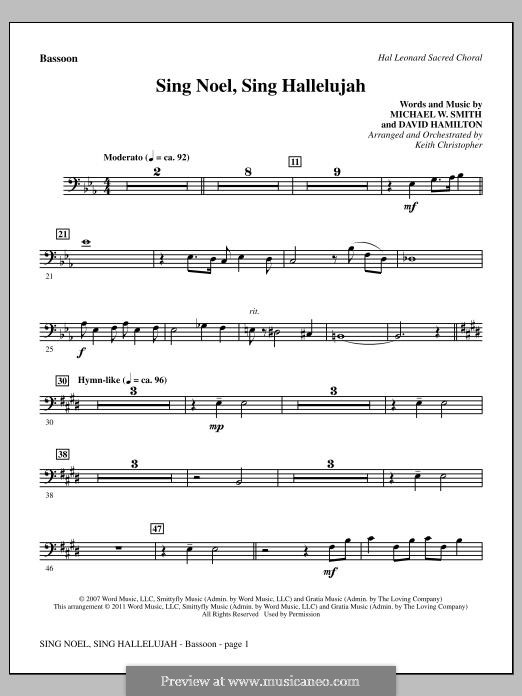 Sing Noel, Sing Hallelujah: Партия фагота by Michael W. Smith, David Hamilton