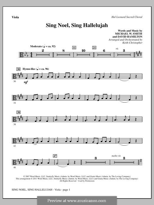 Sing Noel, Sing Hallelujah: Партия альта by Michael W. Smith, David Hamilton
