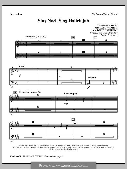 Sing Noel, Sing Hallelujah: Партия ударных by Michael W. Smith, David Hamilton