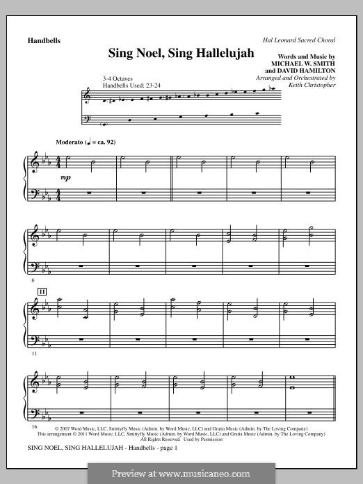 Sing Noel, Sing Hallelujah: Handbells part by Michael W. Smith, David Hamilton