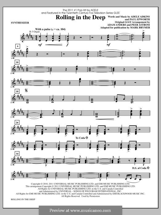 Choir Instrumental Pak version: Synthesizer part by Adele, Paul Epworth