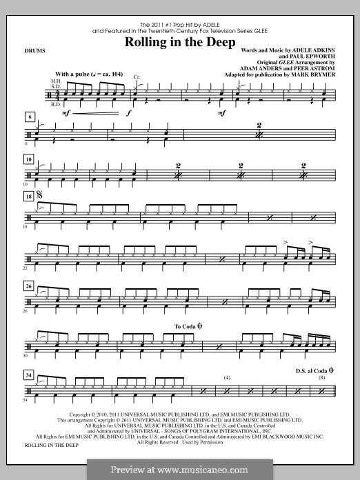 Choir Instrumental Pak version: Drums part by Adele, Paul Epworth