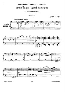 No.13 Вальс: Для двух фортепиано в восемь рук – партия второго фортепиано by Петр Чайковский