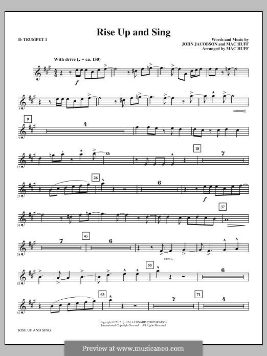 Rise Up and Sing: Bb Trumpet 1 part by Mac Huff, John Jacobson