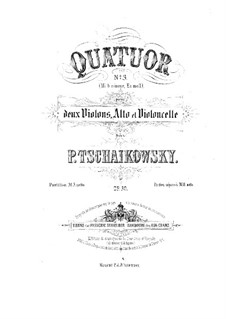 Струнный квартет No.3 ми-бемоль мажор, TH 113 Op.30: Партия первой скрипки by Петр Чайковский