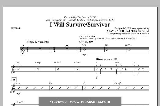 I Will Survive / Survivor (Glee Cast): Партия гитары by Adam Anders, Peer Åström