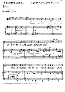 Шесть французских романсов, TH 108 Op.65: No.4 Пускай зима by Петр Чайковский