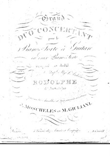 Большой концертный дуэт для гитары и фортепиано: Партия фортепиано by Мауро Джулиани