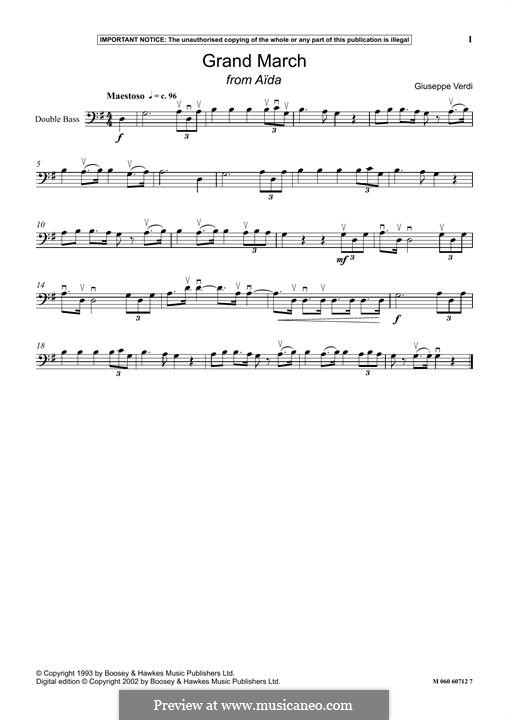 Марш: For double bass by Джузеппе Верди