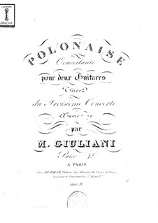 Концерт для гитары с оркестром No.3, Op.70: Полонез. Версия для двух гитар – партии by Мауро Джулиани