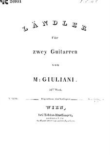Лендлер для двух гитар, Op.55: Лендлер для двух гитар by Мауро Джулиани