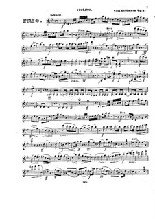 Фортепианное трио си-бемоль мажор, Op.4: Партии скрипки и виолончели by Карл Голдмарк