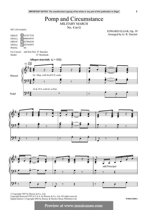 Марш No.4: Для органа by Эдуард Элгар