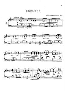 Двадцать четыре прелюдии, Op.17: Прелюдия No.16 си-бемоль минор by Феликс Блуменфельд