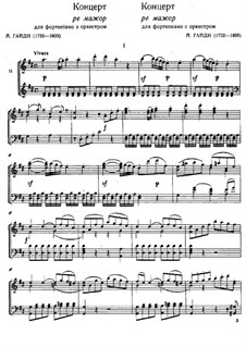 Концерт для фортепиано с оркестром No.11 ре мажор, Hob.XVIII/11: Версия для двух фортепиано в 4 руки by Йозеф Гайдн