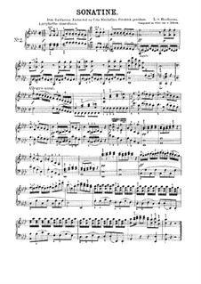 Три сонатины для фортепиано, WoO 47: Сонатина No.2 фа минор (с аппликатурой) by Людвиг ван Бетховен
