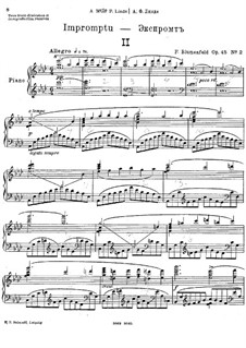 Два экспромта, Op.45: Экспромт No.2 ля-бемоль мажор by Феликс Блуменфельд
