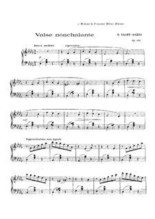 Valse nonchalante, Op.110: Для фортепиано by Камиль Сен-Санс