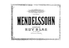 Рюи Блаз, Op.95: Для двух фортепиано в 8 рук – партия I фортепиано by Феликс Мендельсон-Бартольди
