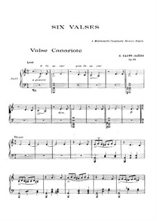 Valse canariote, Op.88: Для фортепиано by Камиль Сен-Санс