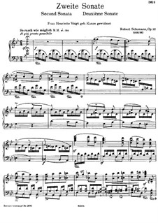 Соната No.2 соль минор, Op.22: Для фортепиано by Роберт Шуман