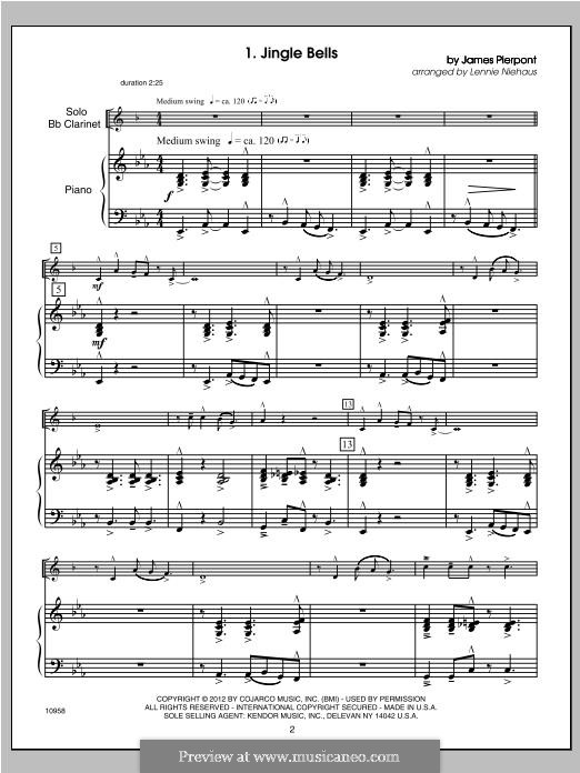 Christmas Lites: For clarinet and piano – piano part by James Lord Pierpont