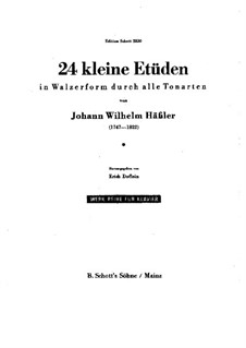 Двадцать четыре маленьких этюда, Op.49: Для фортепиано by Иоганн Вильгельм Хесслер