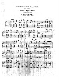 Дочь фараона: Французкая кадриль, для фортепиано by Цезарь Пуни