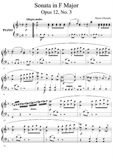 Четыре сонаты, Op.12: Соната No.3 by Муцио Клементи
