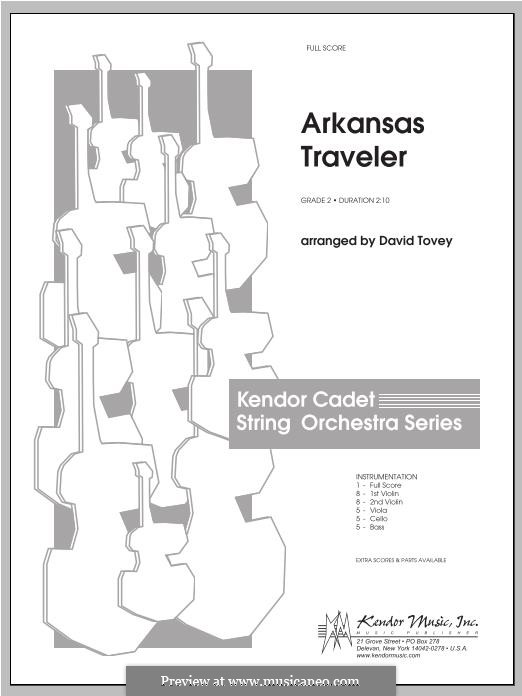 Arkansas Traveler: Партитура by Unknown (works before 1850)