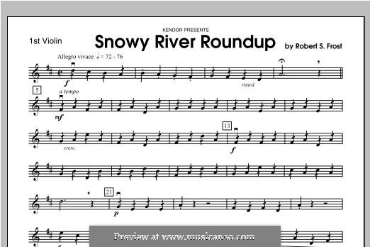 Snowy River Roundup: Violin 1 part by Robert S. Frost