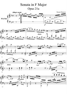 Соната фа мажор, Op.21a: Соната фа мажор by Муцио Клементи