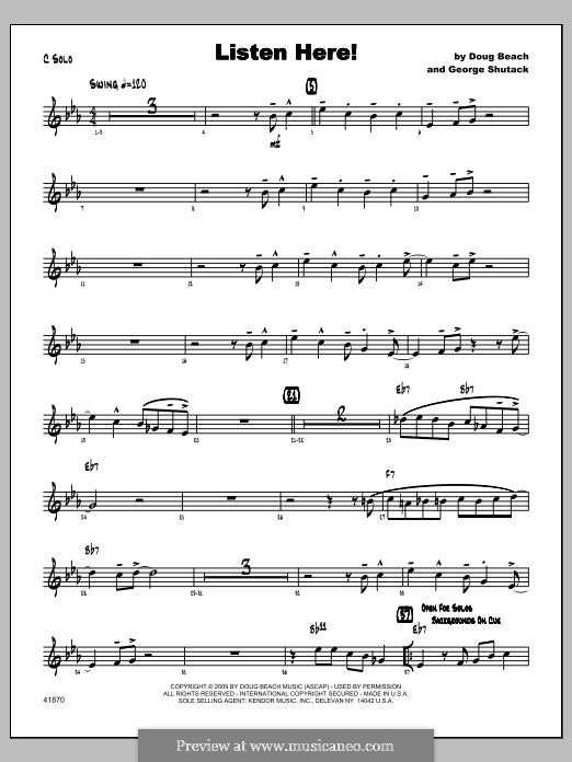 Listen Here!: Featured (instrument in C) part by George Shutack